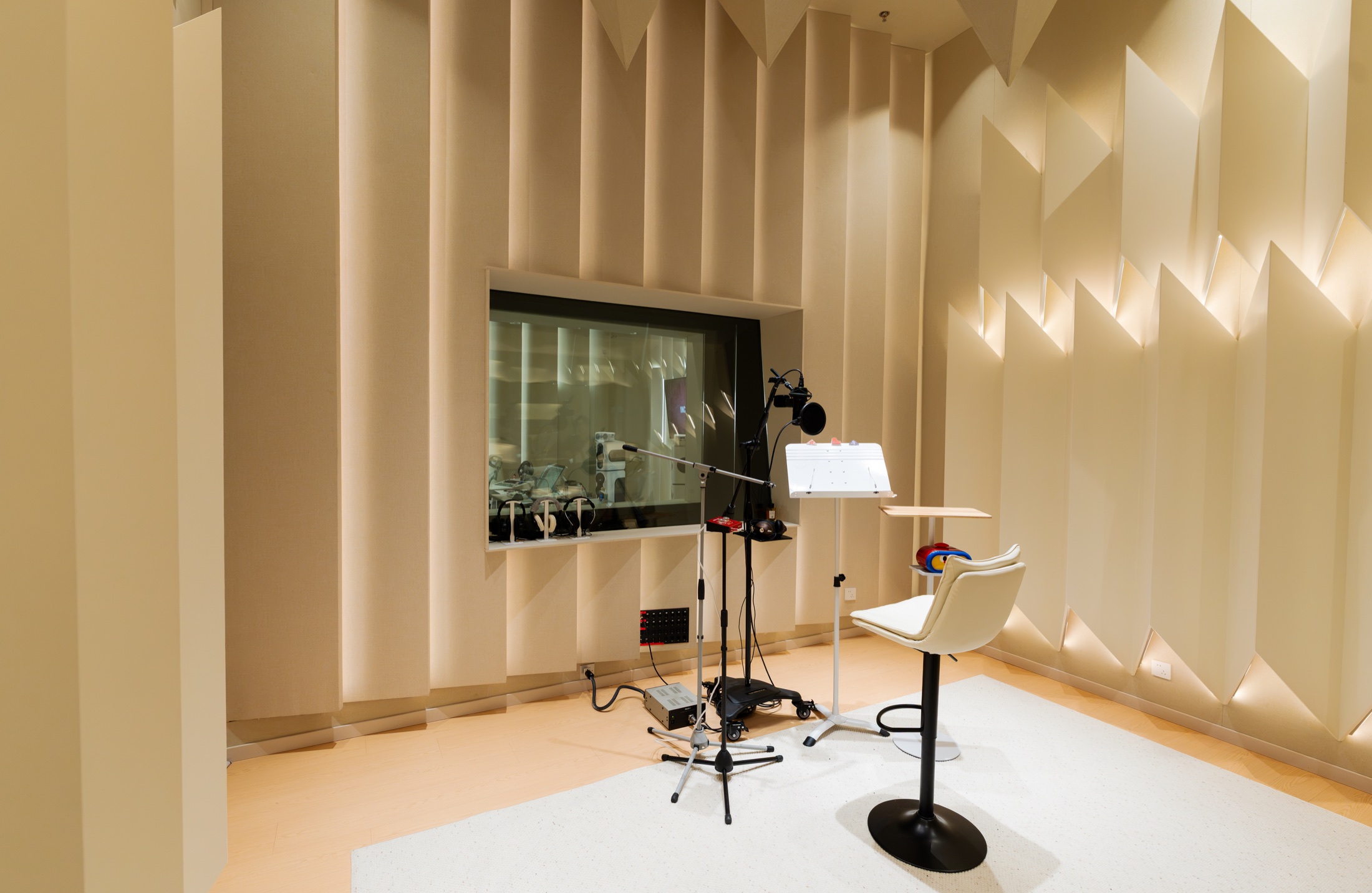 暖白灯光状态下的 Recording Room R